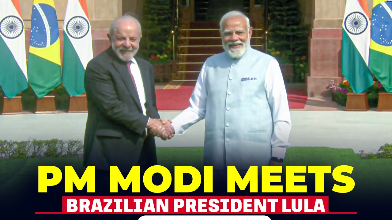 LIVE: PM Narendra Modi meets Brazilian President Lula at Hyderabad House | India- Brazil relations