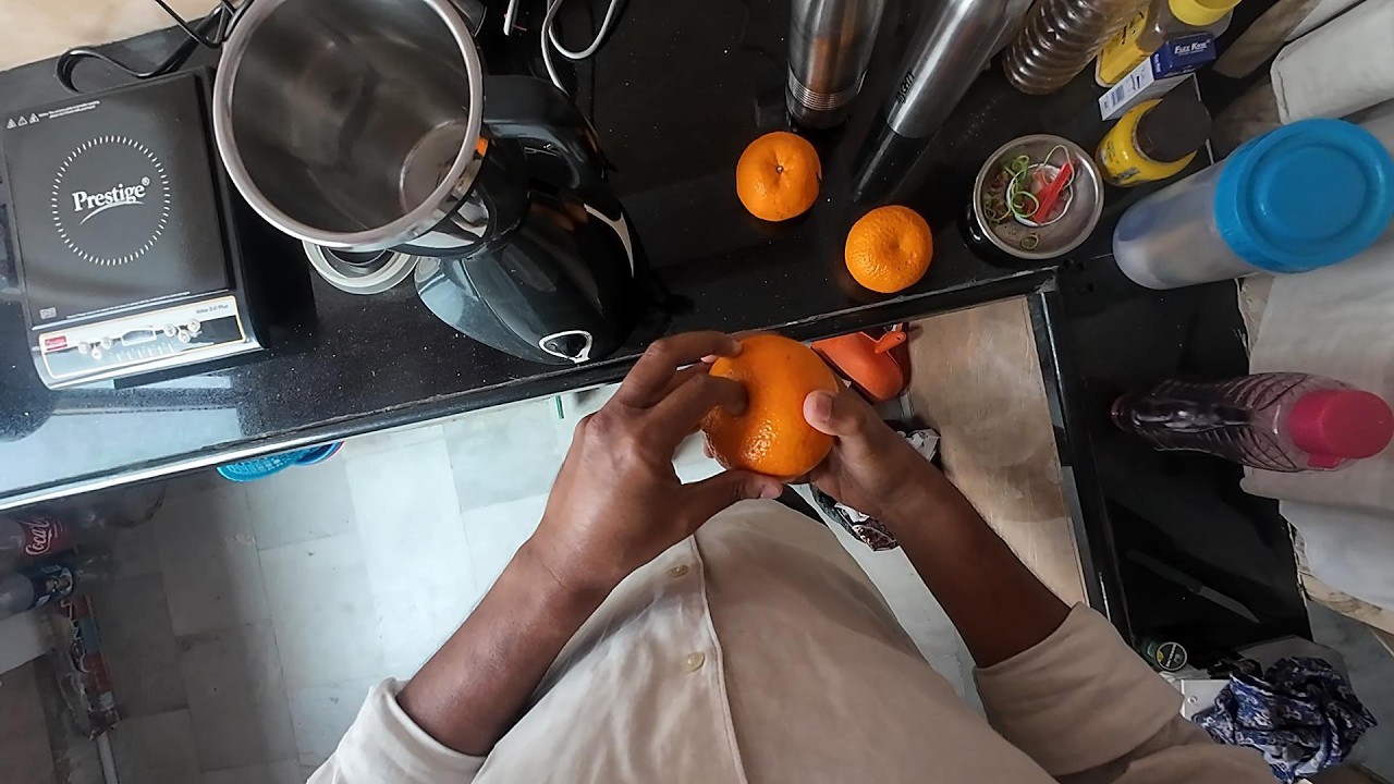 ASMR | How to make energetic orange juice | POV Cooking | Bina Piyaz Lesun | No Onion No Garlic | 🇮🇳