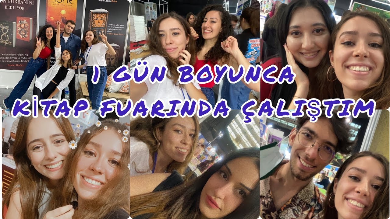 BİR GÜN BOYUNCA KİTAP FUARINDA ÇALIŞTIM ~ kitap fuarı vlog ve bol yazarlı bir video