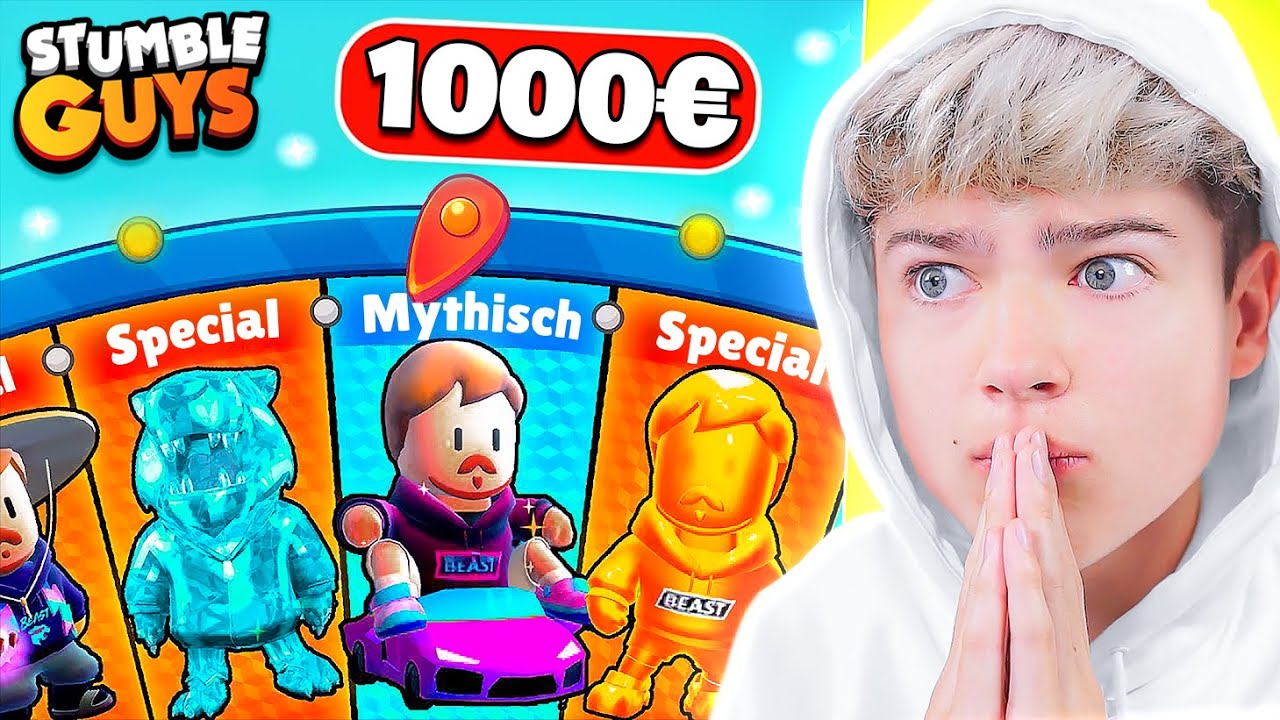 1000€ GLÜCKSRAD OPENING! im NEUEN *MR. BEAST UPDATE* in Stumble Guys