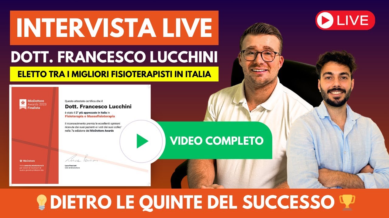 👨‍⚕️ Fisioterapista eletto tra i migliori in Italia, ecco il suo segreto [Video Completo]