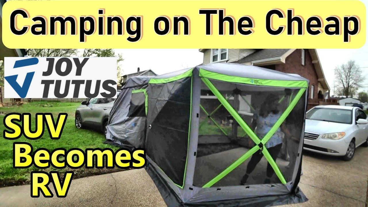 JOYTUTUS Dual Use Pop Up SUV 11x11 Outdoor Gazebo
