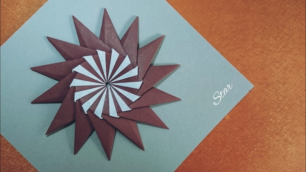 Origami Compass Star/ Paper 14-point Star 折纸罗盘星