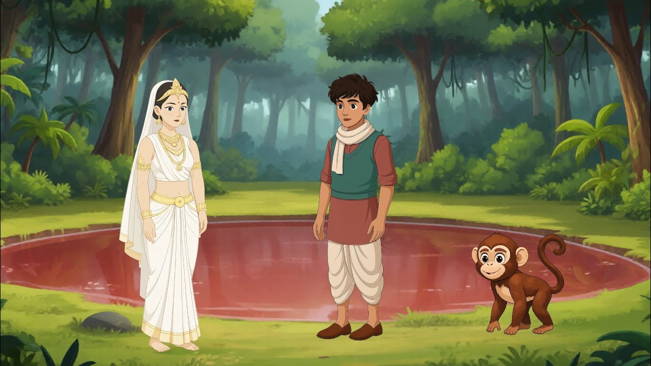 तालाब की रहस्यमयी लड़की। Fairy tales ।animation story। Hindi kahani। Horror story। Magical story 