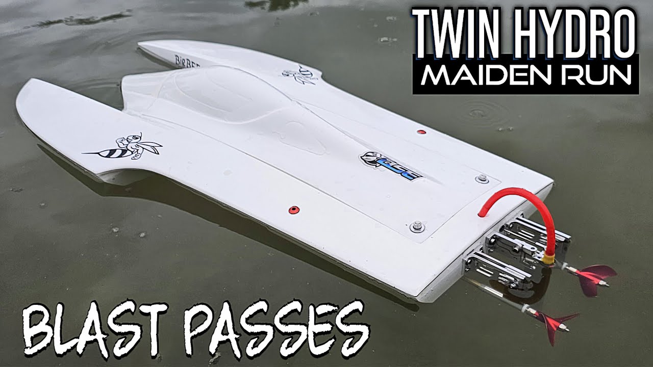 Full Length Maiden 3 & 4s Twin Rc Hydroplane Deltaforce Vortex 24