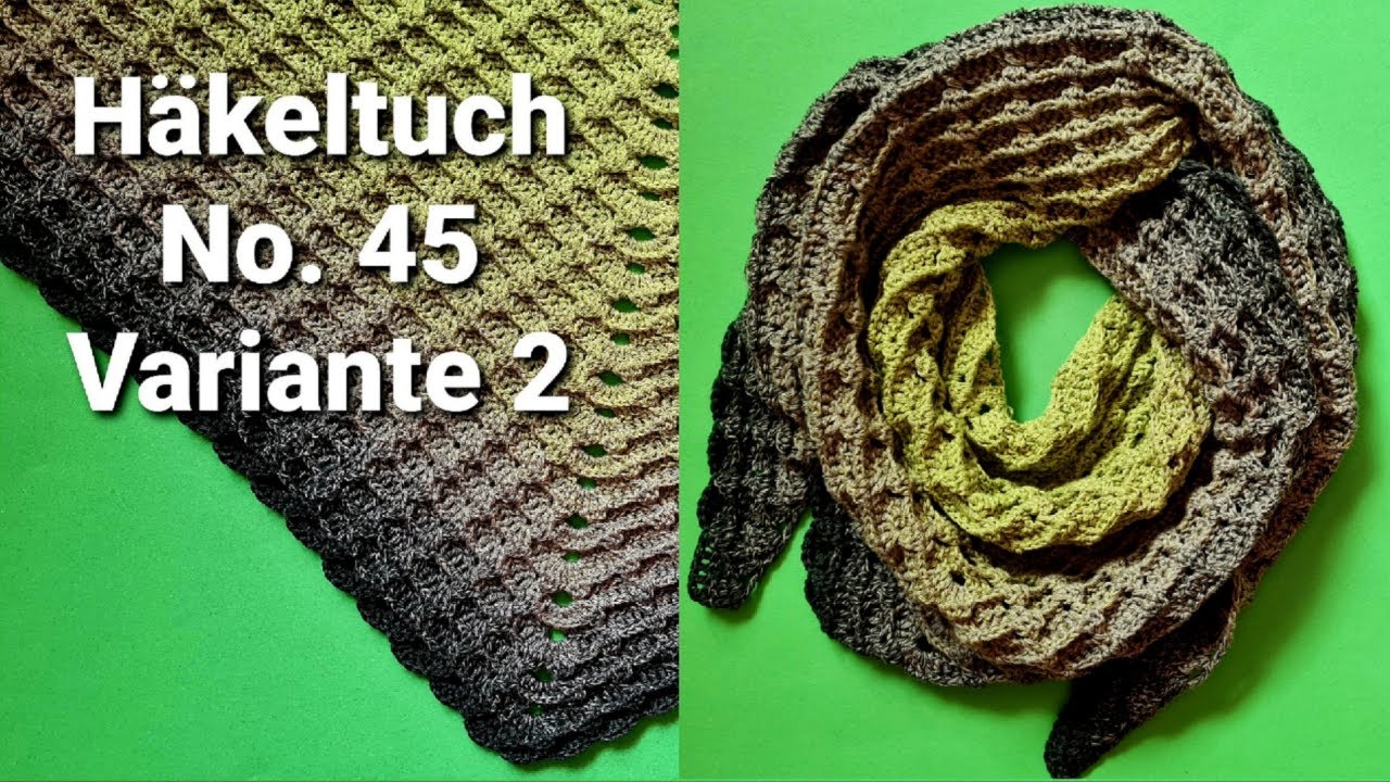sehr flaches Dreieckstuch häkeln, Variante 2
