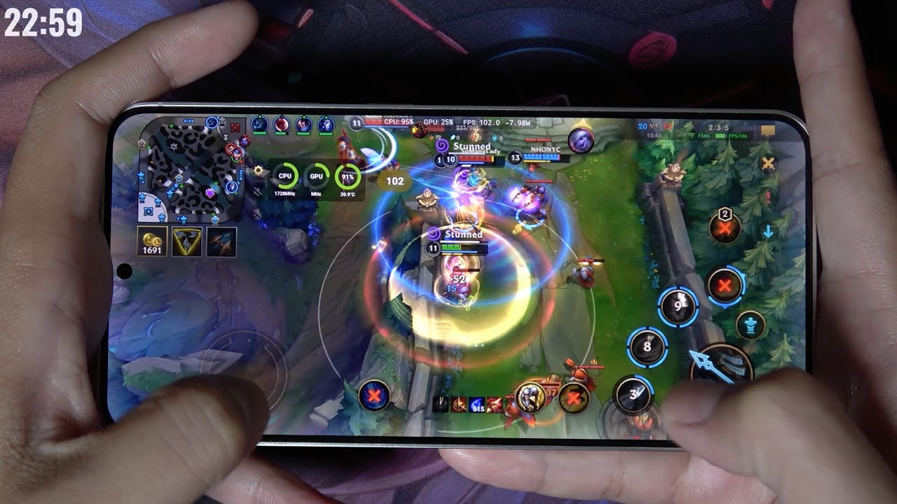 Samsung Galaxy S24 Plus test game Wild Rift RAM 12 GB | Exynos 2400