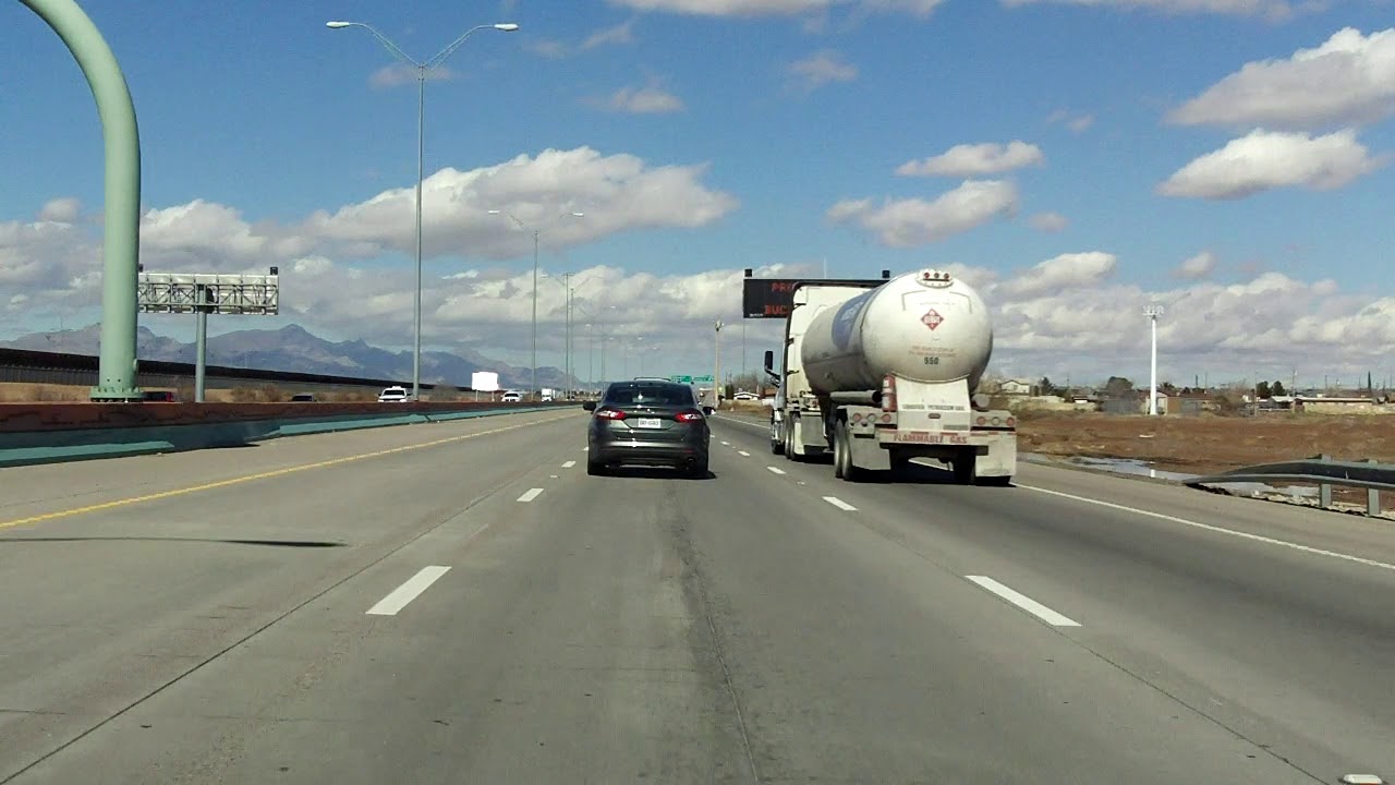 El Paso Beltway (TX LOOP 375 Exits 44 to 57) inner loop