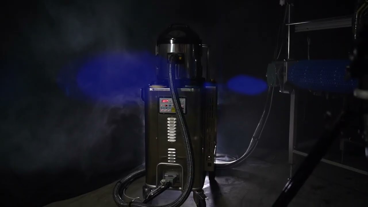 SISTEMA DE LIMPIEZA A VAPOR PARA CINTAS TRANSPORTADORAS DE MALLA