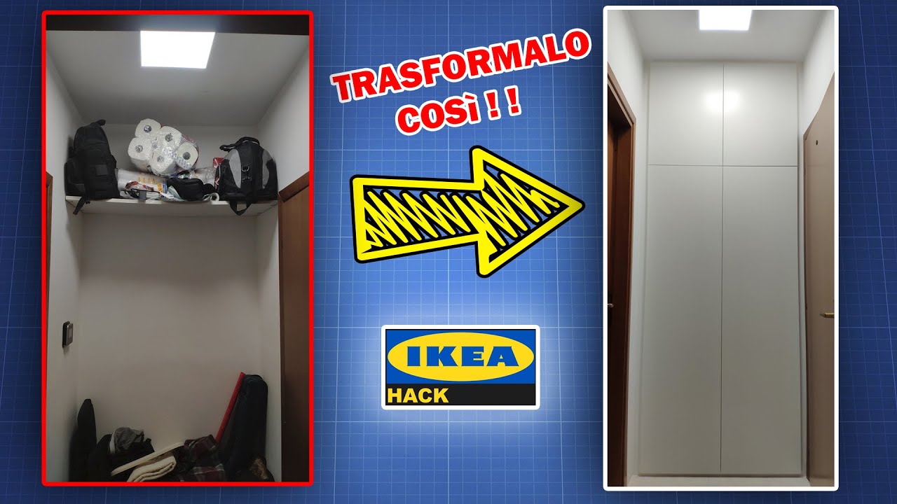 Armadio a muro fai da te con ante IKEA pax