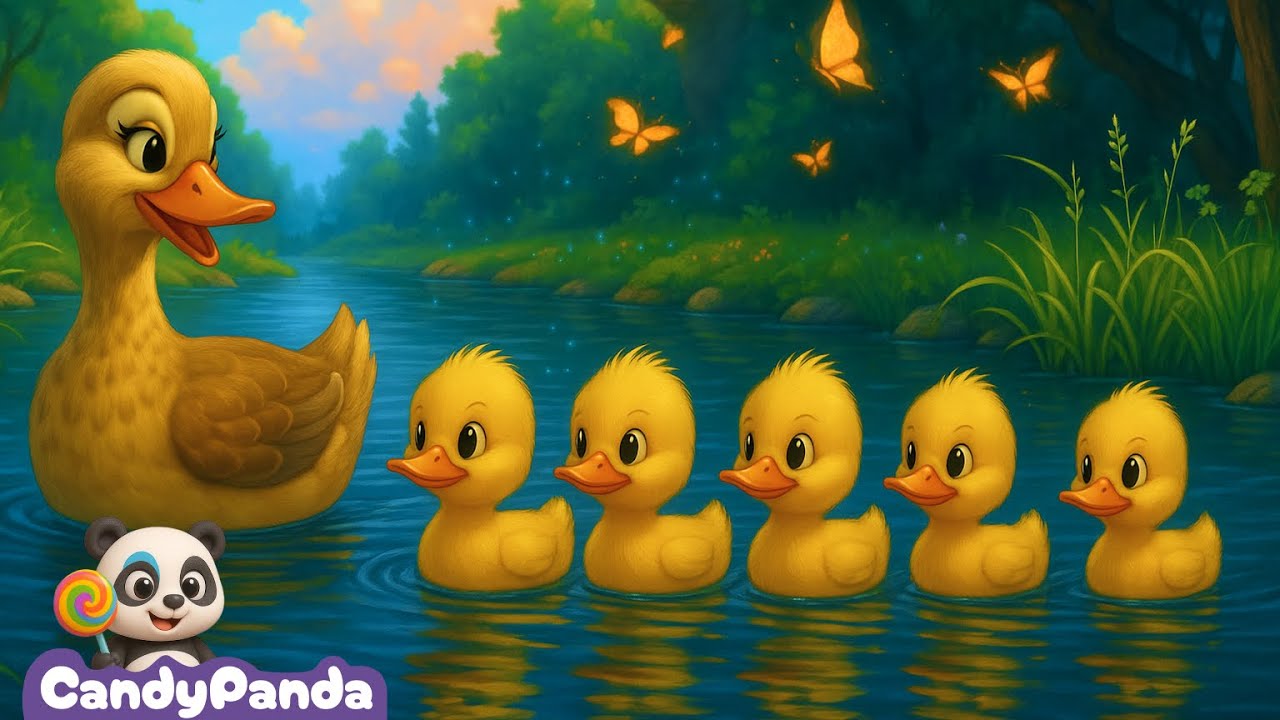 5 malých kachniček šlo si hrát 🦆 | Dětská písnička pro nejmenší 🧒 | Pět kačenek