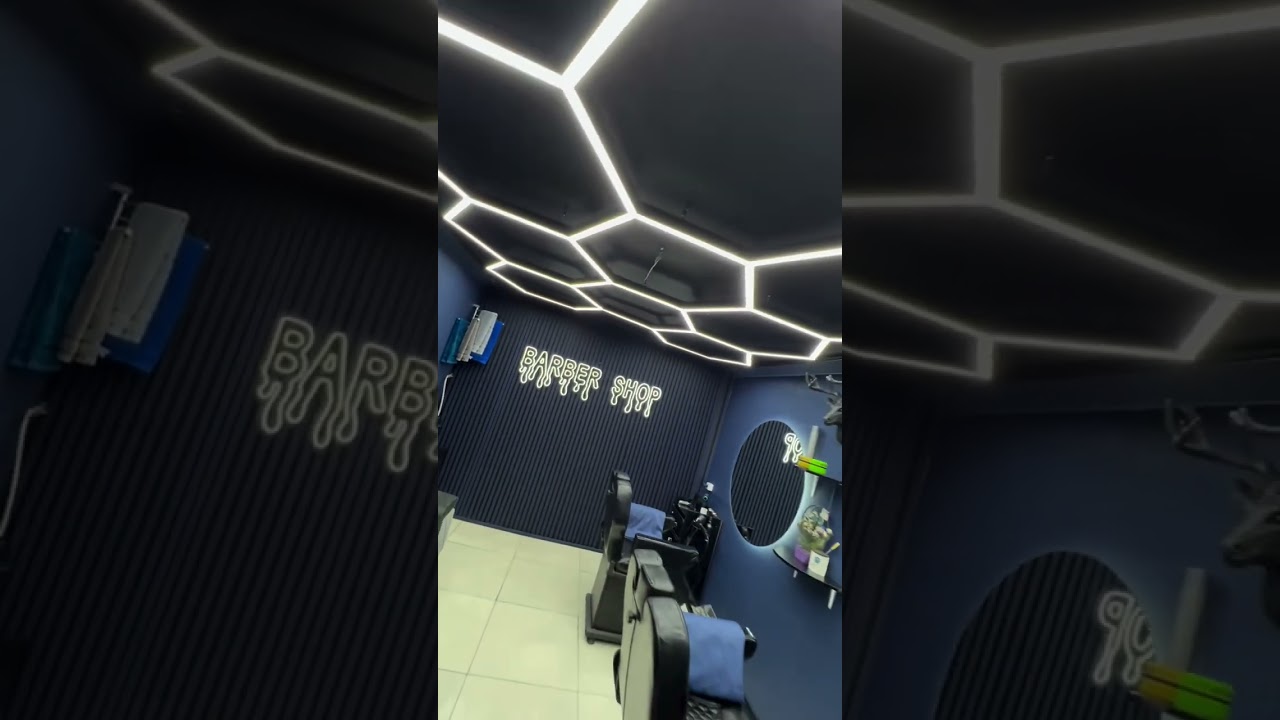 ENER-J's Designer Hexagon LED Lights, ideal for Barber shops