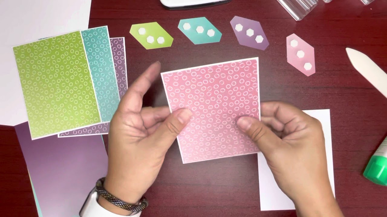 Quick and Easy Cards - Stampin’ Up! - Happy Thoughts and Oh So Ombré DSP SAB