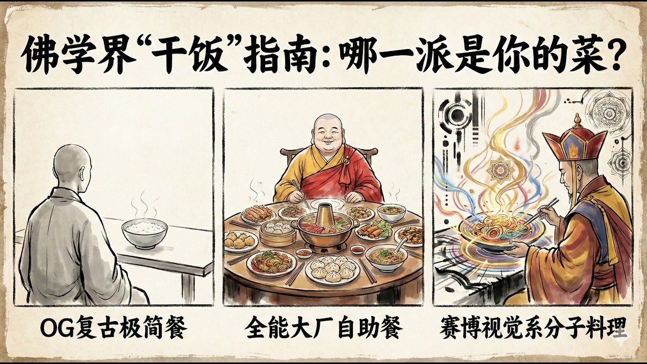 佛教三大派别：哪家“餐厅”才是你的菜？🍜 (南传/汉传/藏传大比拼)