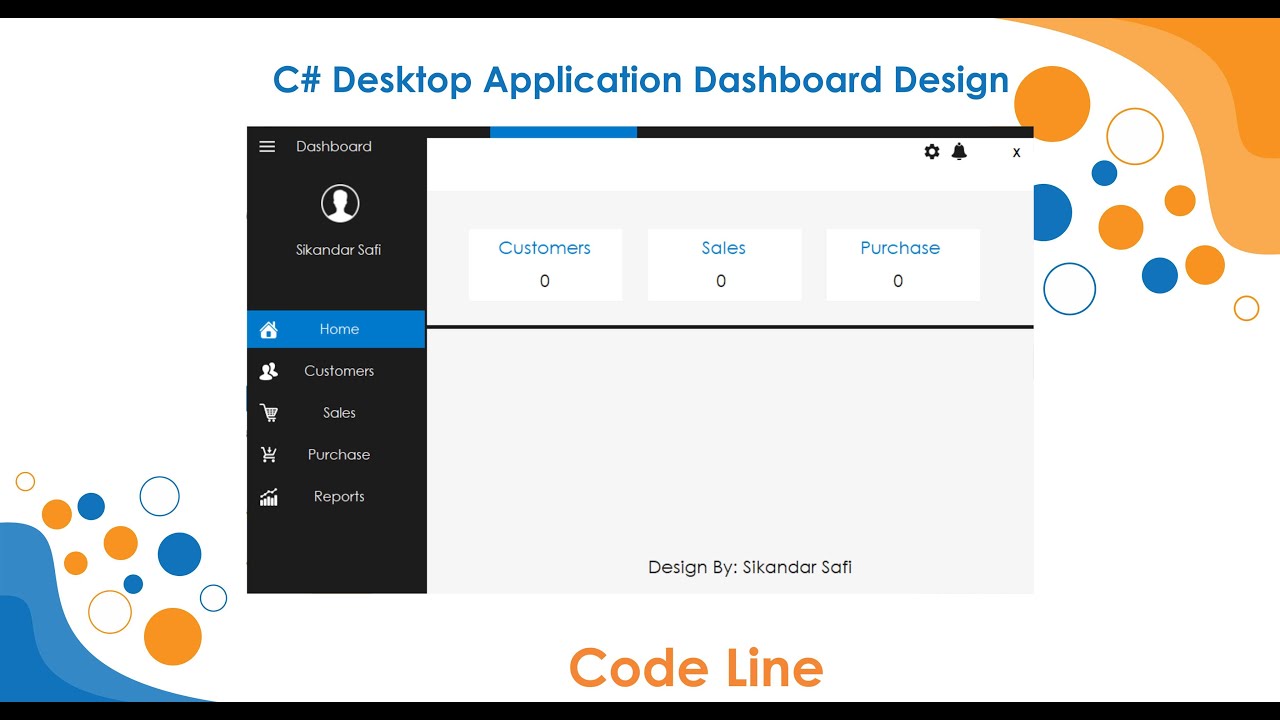 C# GUI - Simple Dashboard Design 2020