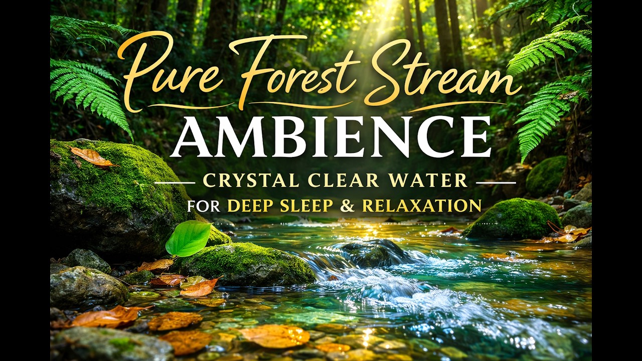 Pure Forest Stream Ambience | Crystal Clear Water for Deep Sleep & Relaxation
