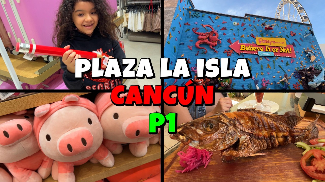 Comimos muy RICO 🍤 en Plaza LA ISLA en Cancún - P1