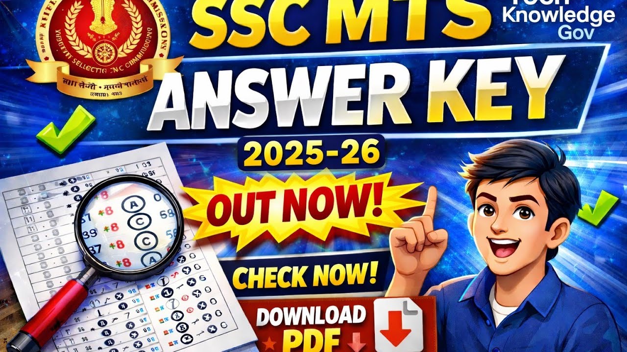 Ssc Mts Answer key out 2026 | Ssc mts answer key 2025-26..