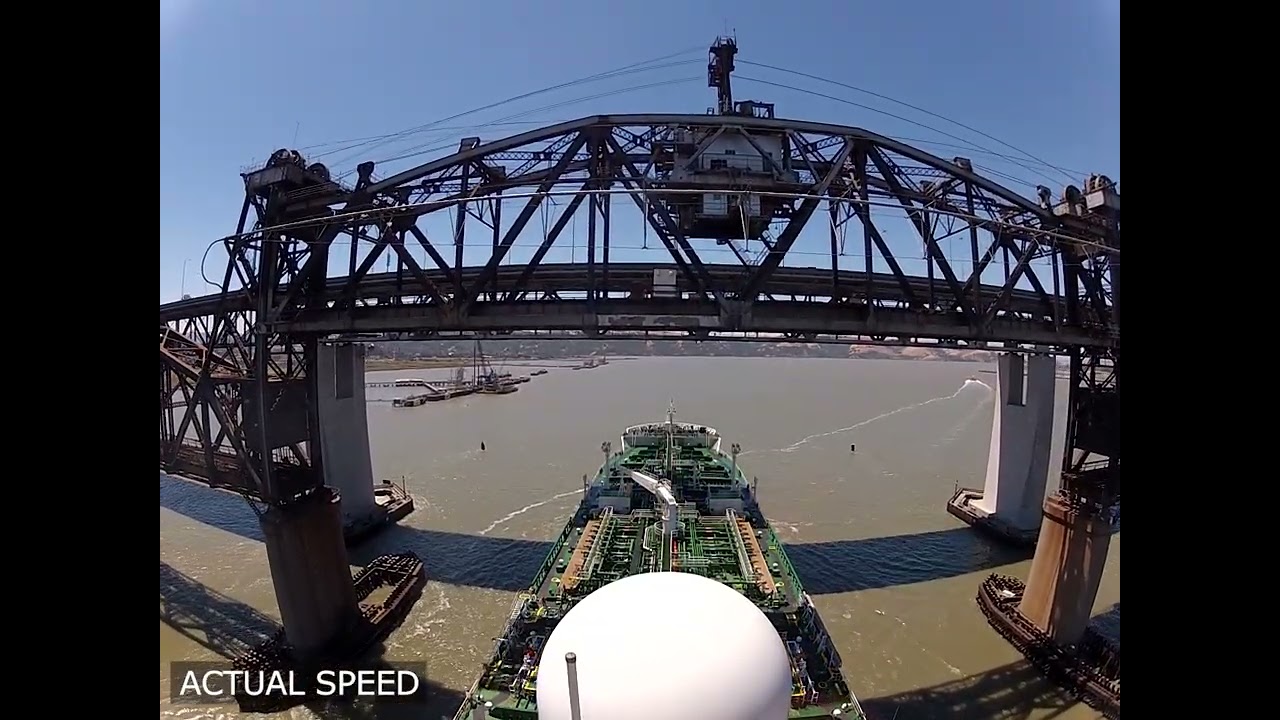 Tight Squeeze with Benicia/Martinez RR Bridge
