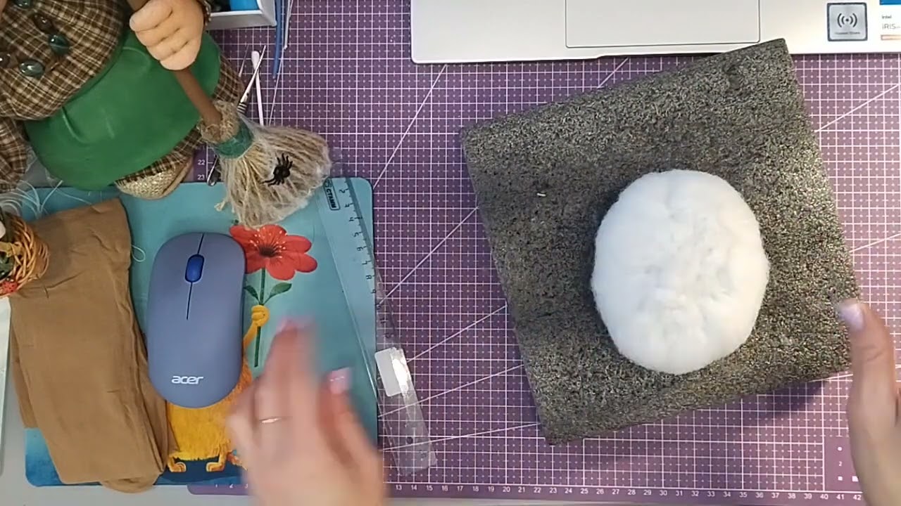 чулочная кукла Баба Яга,часть 1 голова.
