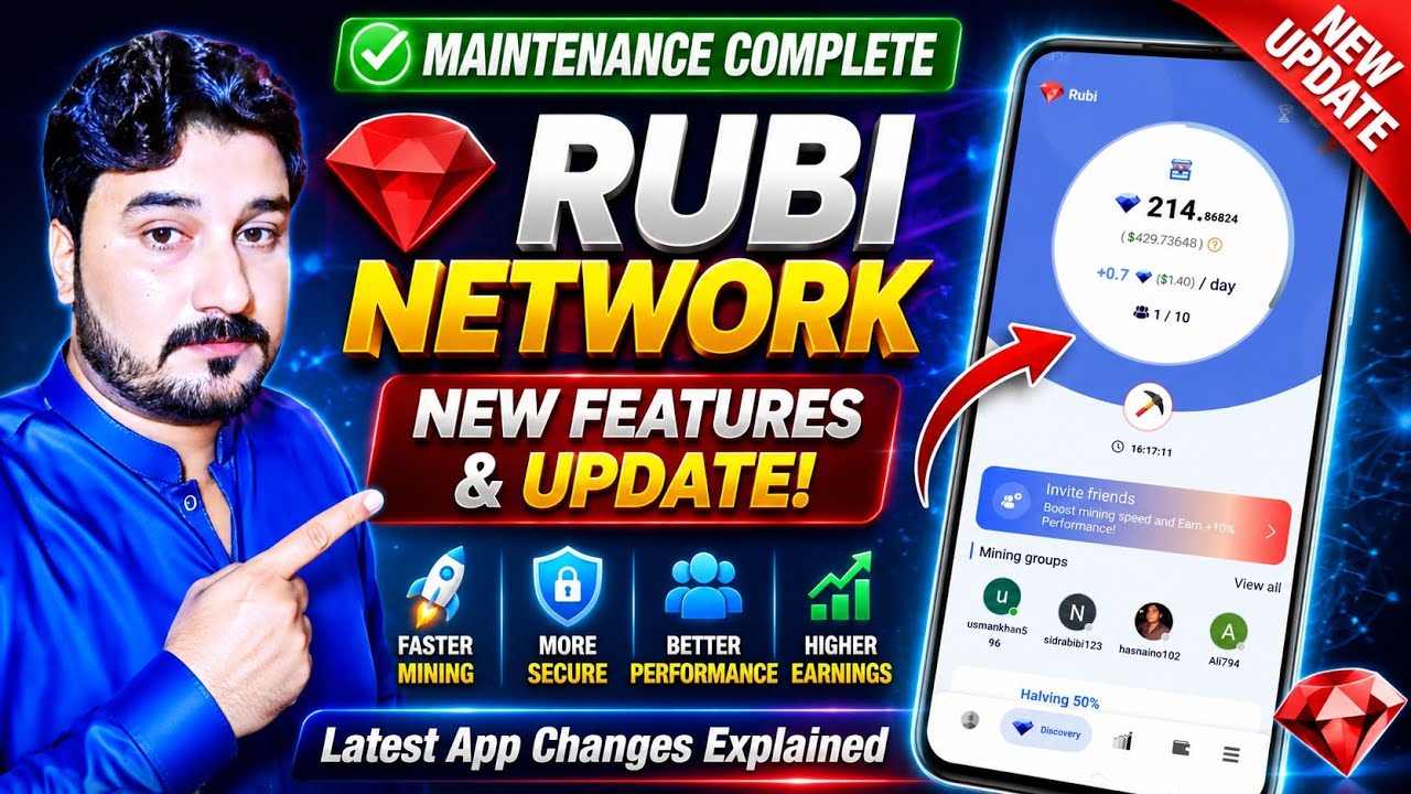 Rubi Network Maintenance Complete? 🚀 New App Updates & Features Explained | Rubi Network Latest News