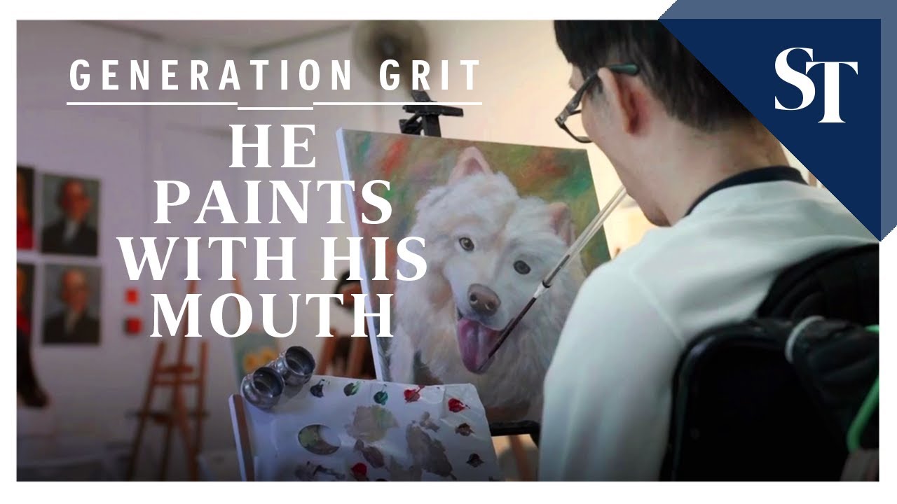 He paints with his mouth | Generation Grit | The Straits Times