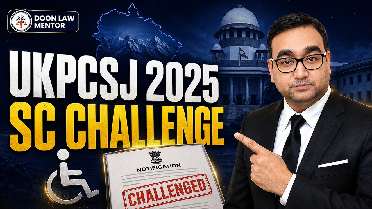 Supreme Court Hears Challenge to Uttarakhand Judiciary Exam 2025 | PwBD Rights & Discrimination
