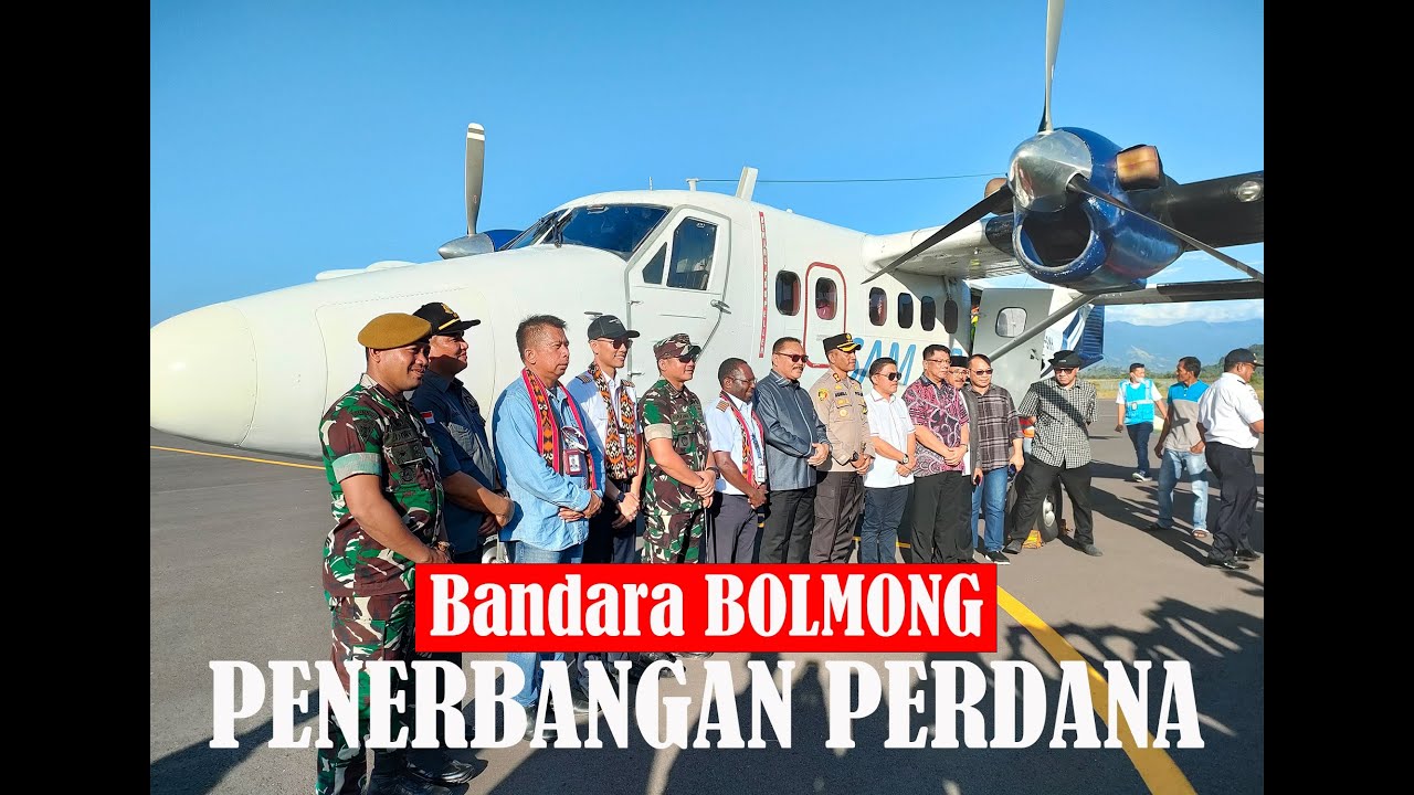 PENERBANGAN PERDANA BANDARA BOLAANG MONGONDOW LOLAK, KABUPATEN BOLAANG MONGONDOW, SULAWESI UTARA