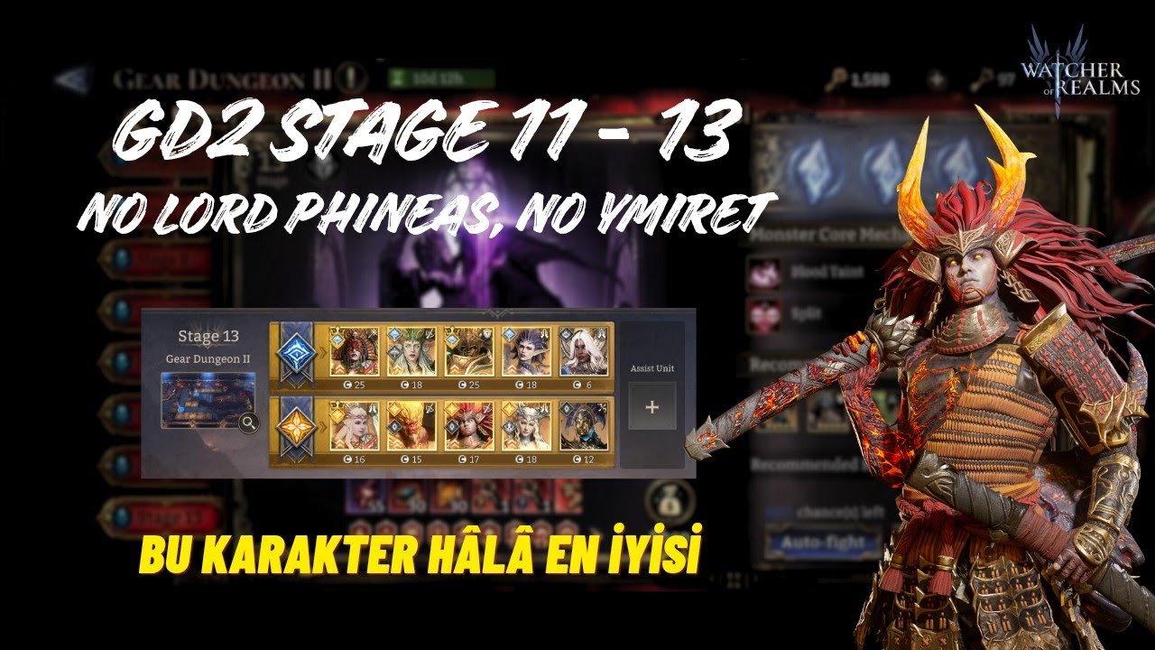 Gear Dungeon 2 Stage 11 - 13 (No Lord Phineas, No Ymiret - Watcher of Realms #watcherofrealms