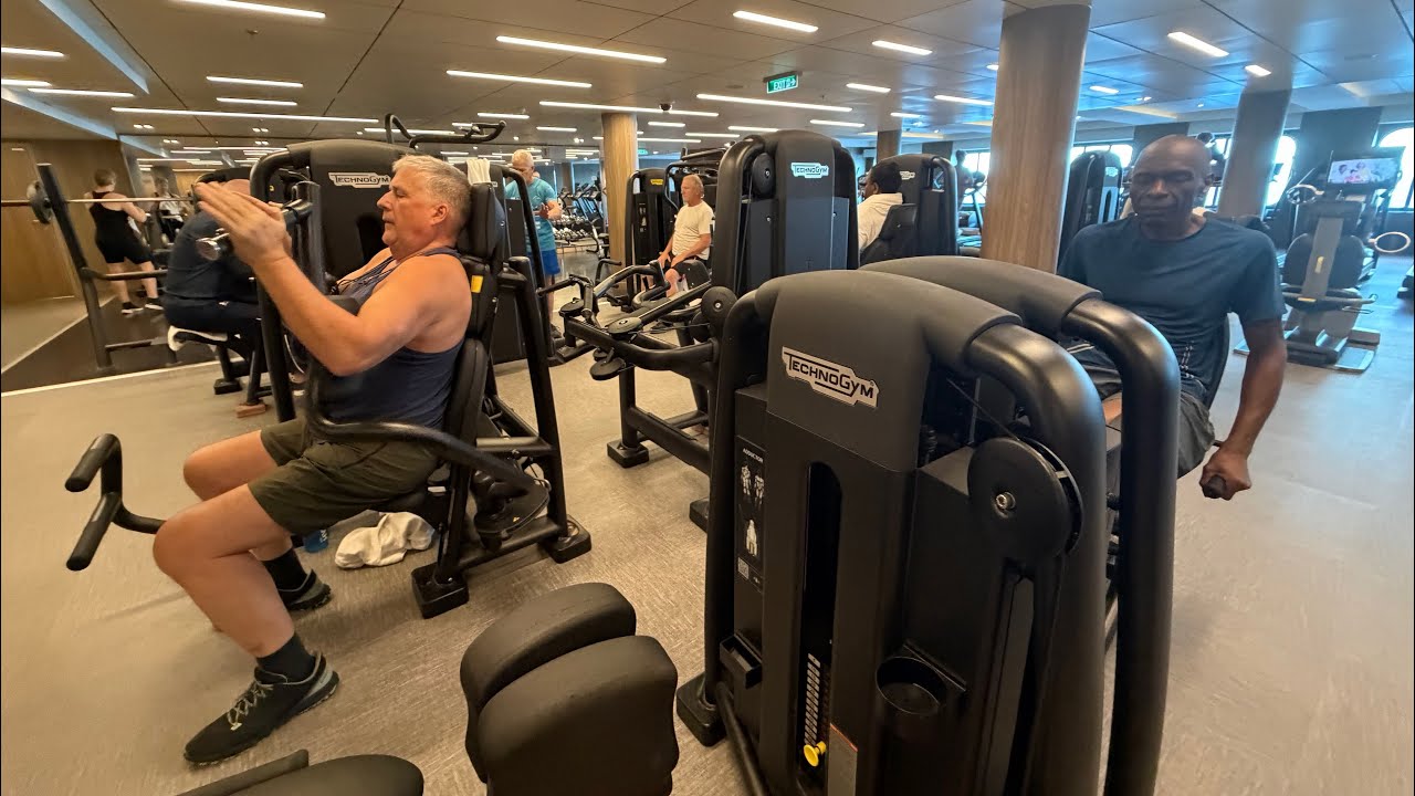 Day 9. Tour of the Gym. 35 day cruise to the Caribbean on P&O Iona cruise ship. 