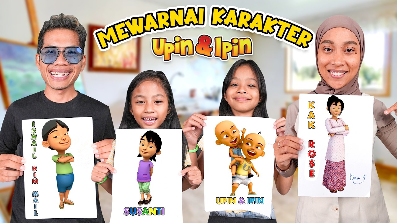 MEWARNAI KARAKTER UPIN IPIN!! SIAPA YANG PALING BAGUS DAPAT HADIAH!!
