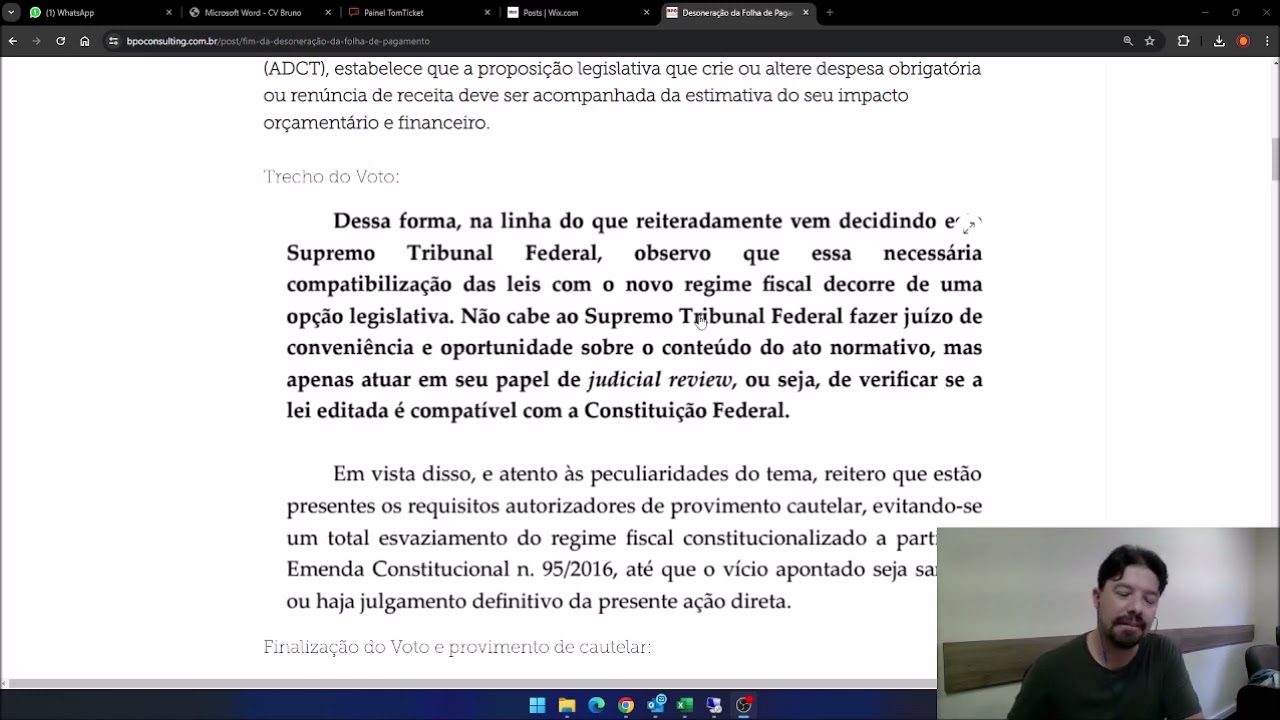 Fim de Desoneração em 2024