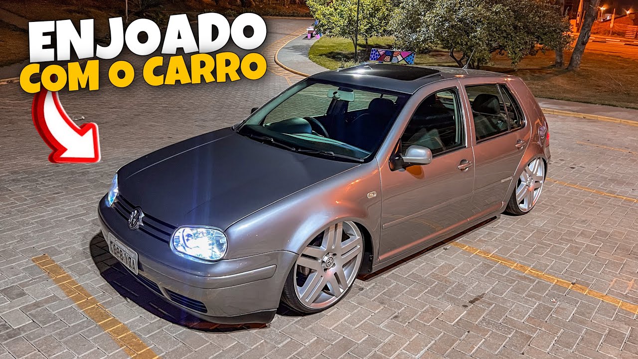 ELE TIRA AS RODAS PRA LAVAR POR DENTRO , ENJOADO DEMAIS COM O GOLF SAPAO REBAIXADO