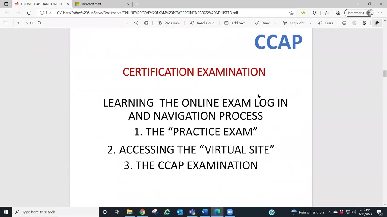 CCAP Exam Guidance