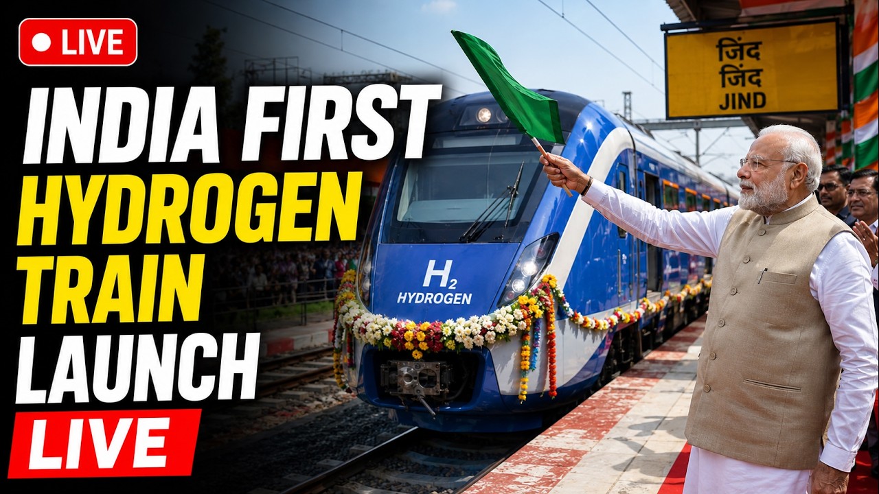 LIVE: PM Modi Flags Off India's First Hydrogen Train |Jind-Sonipat Hydrogen-Powered Train Launch