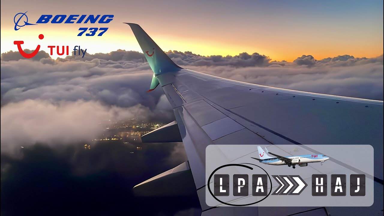 TUIfly takeoff from Las Palmas airport (LPA) | Boeing 737-800