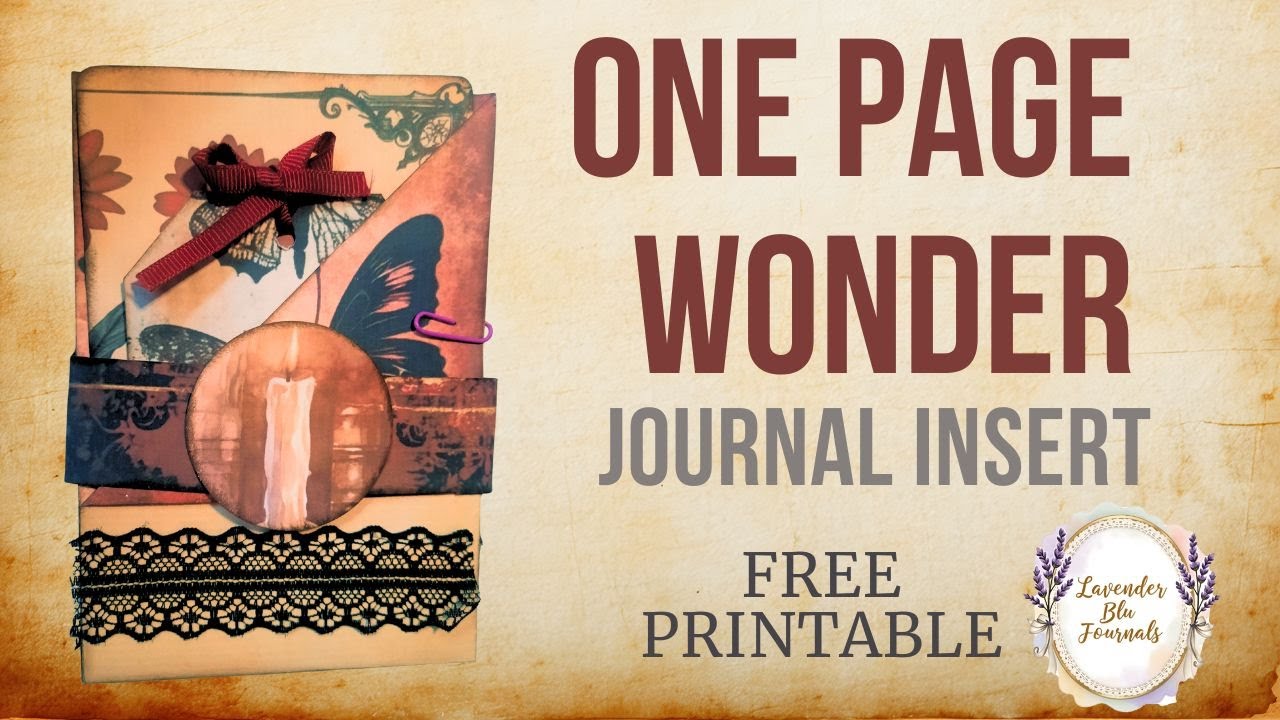 Free Junk Journal One Page Wonder Insert | Printable Pockets & Hidden Journaling Spots Tutorial