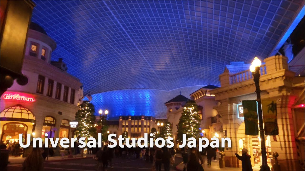 Walking Through Universal Studios Japan at Night | BunSteps Route