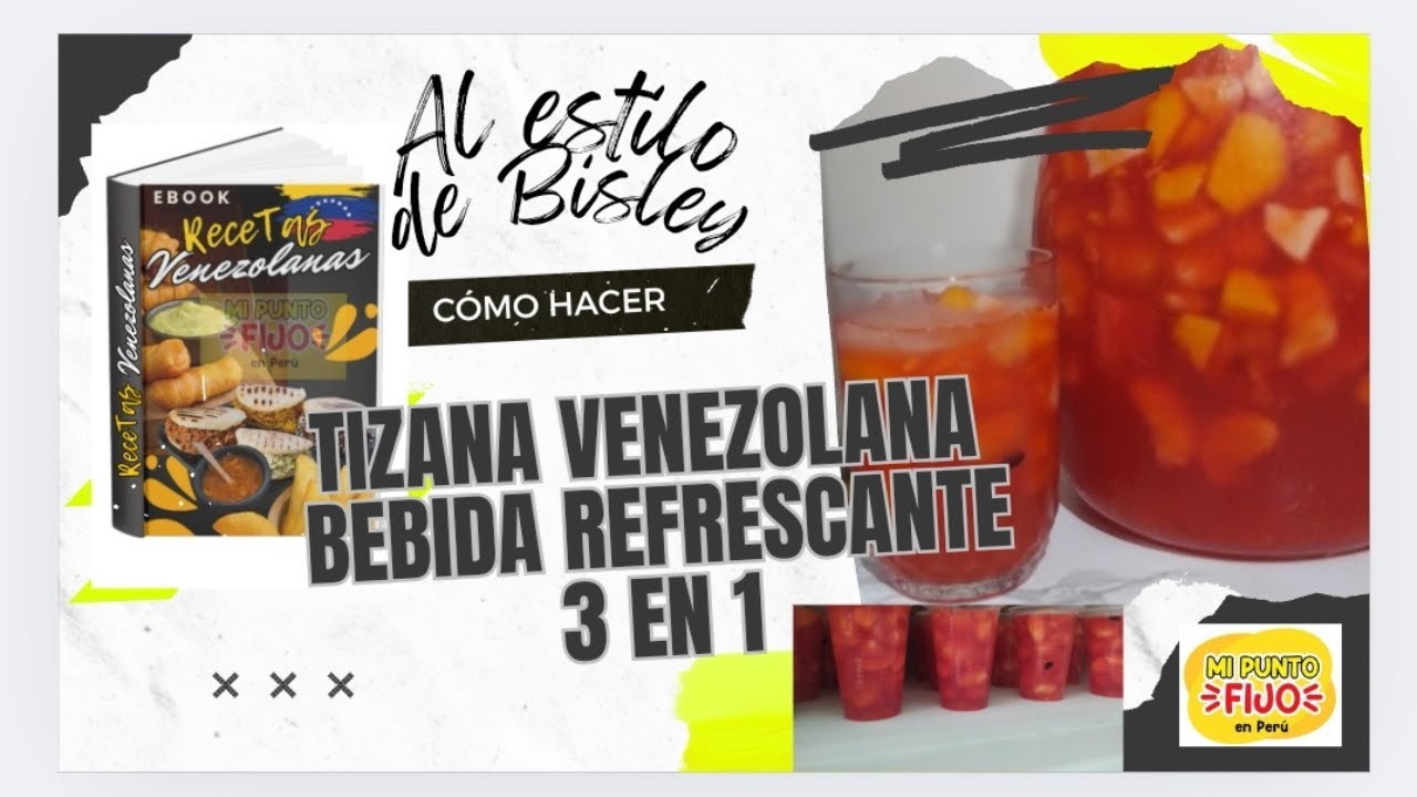 Cómo Hacer TIZANA VENEZOLANA | DELICIOSA BEBIDA REFRESCANTE | 3 EN 1 |. BEBIDA🍉, HELADO 🥶 Y CÓCTEL 🍹