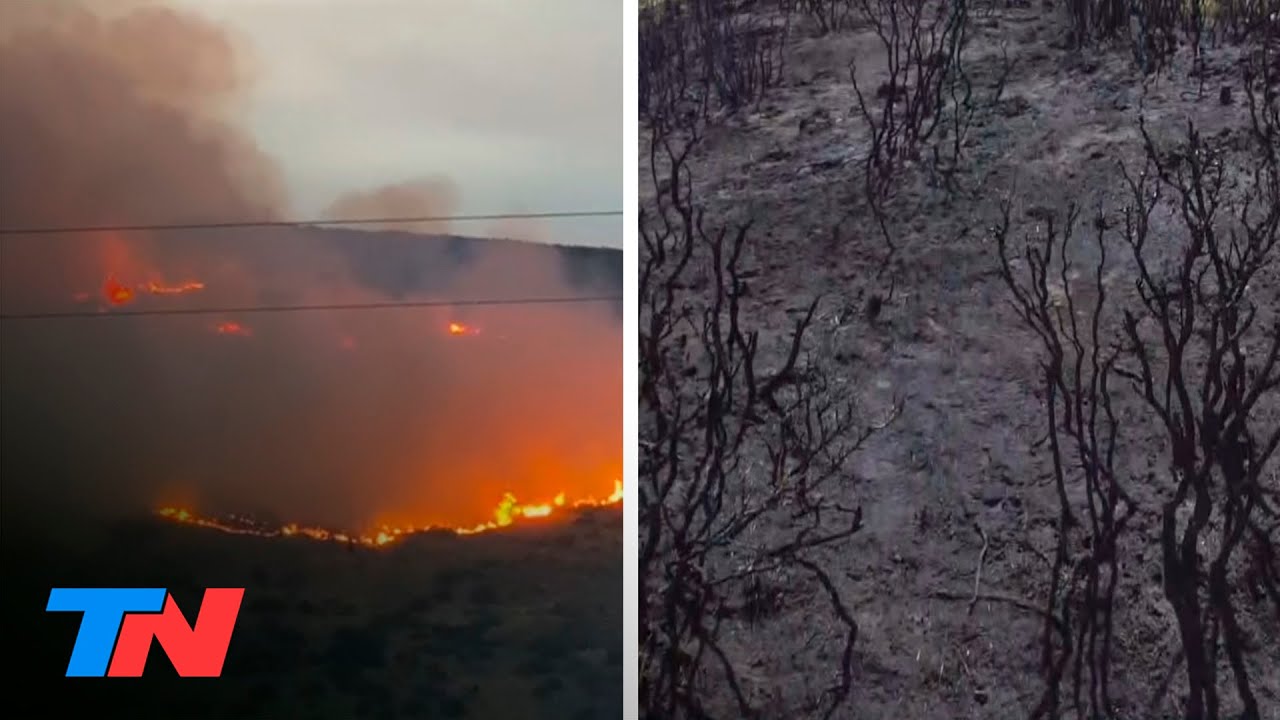 Incendios forestales en Esquel: lograron controlar el fuego pero quedan 500 hectáreas arrasadas
