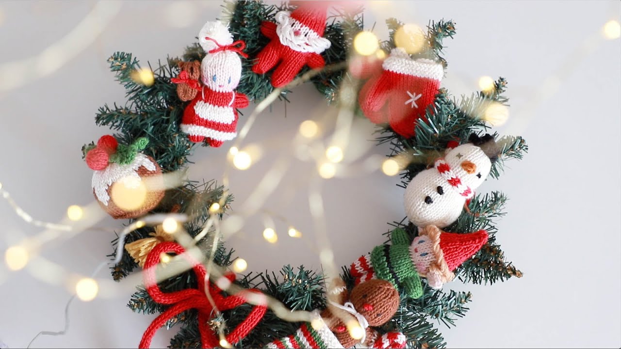 [크리스마스 손뜨개] 크리스마스 리스 | Christmas Wreath
