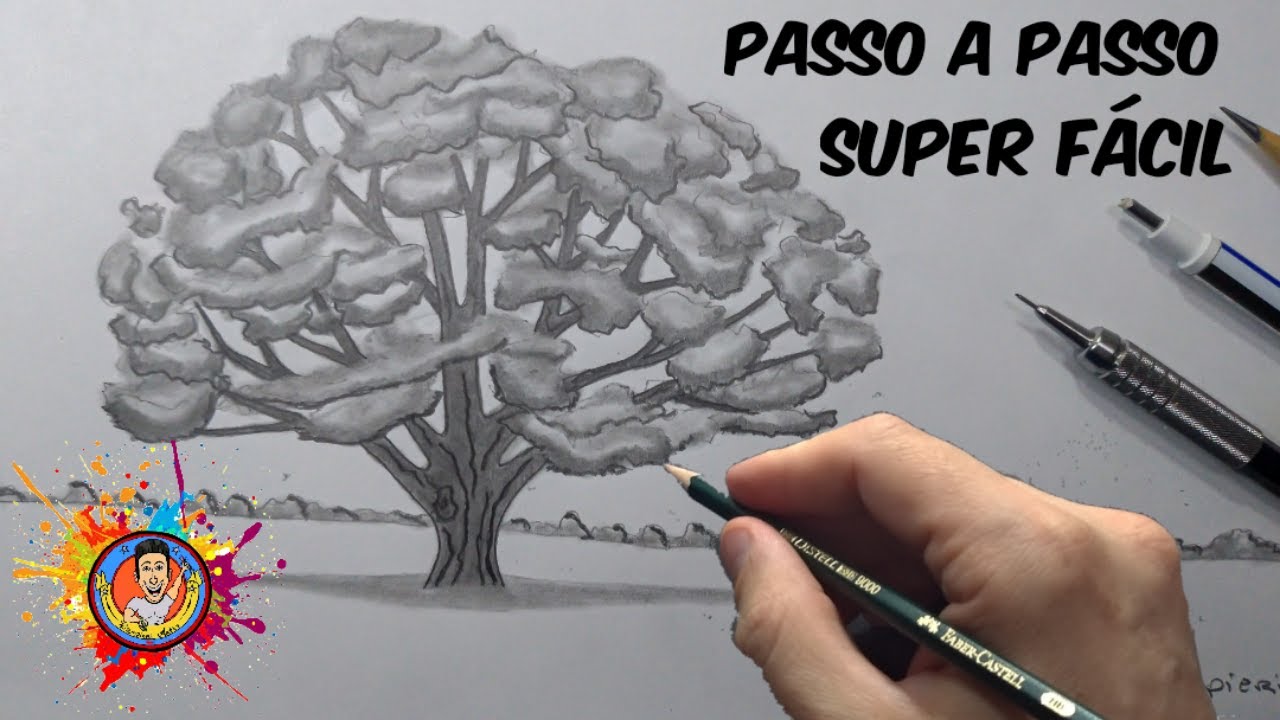 Como DESENHAR uma ÁRVORE - Super fácil (Passo a passo)