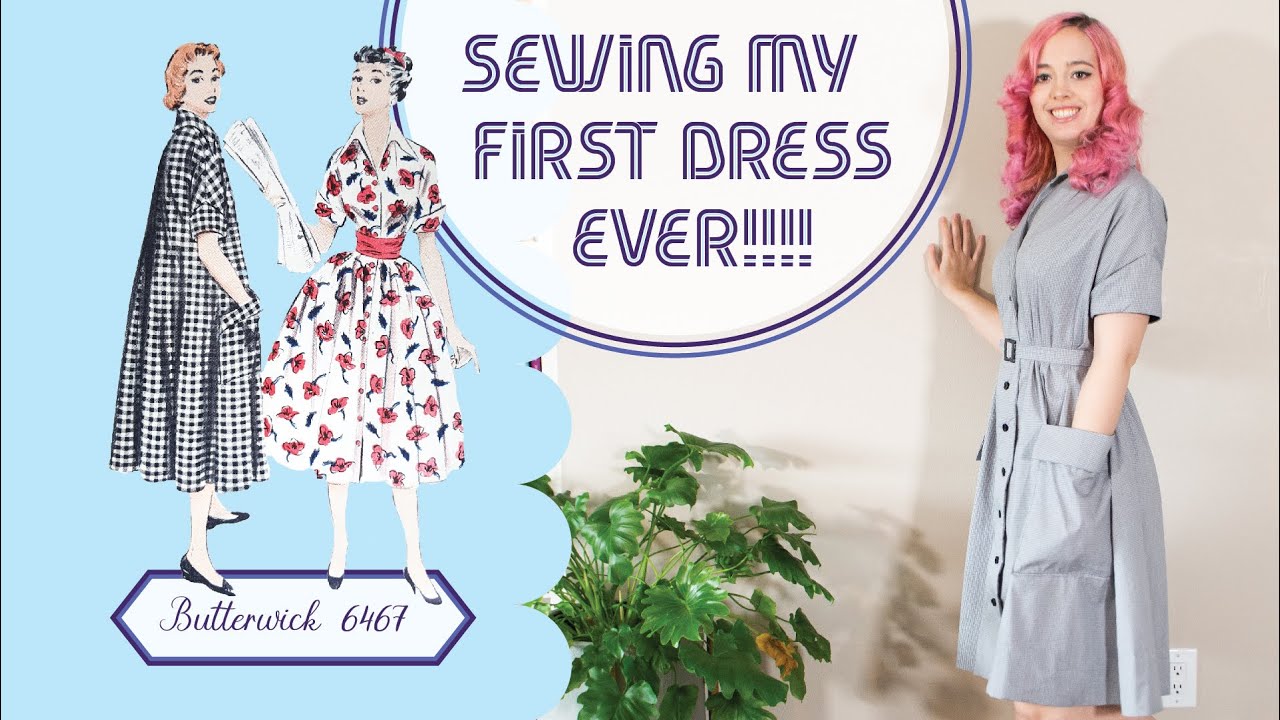 MY FIRST DRESS | sewing a pattern from the 1950's