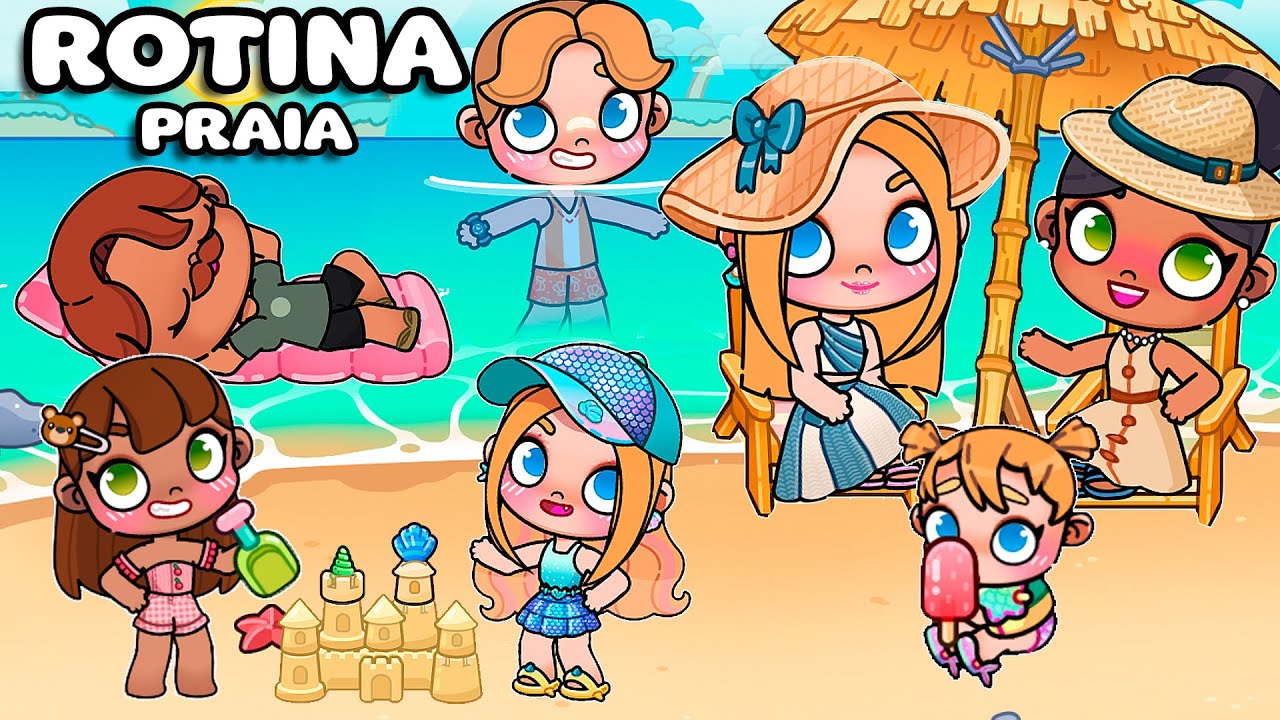 ROTINA DIA NA PRAIA COM OS AMIGOS ☀️🌊 (AVATAR WORLD)