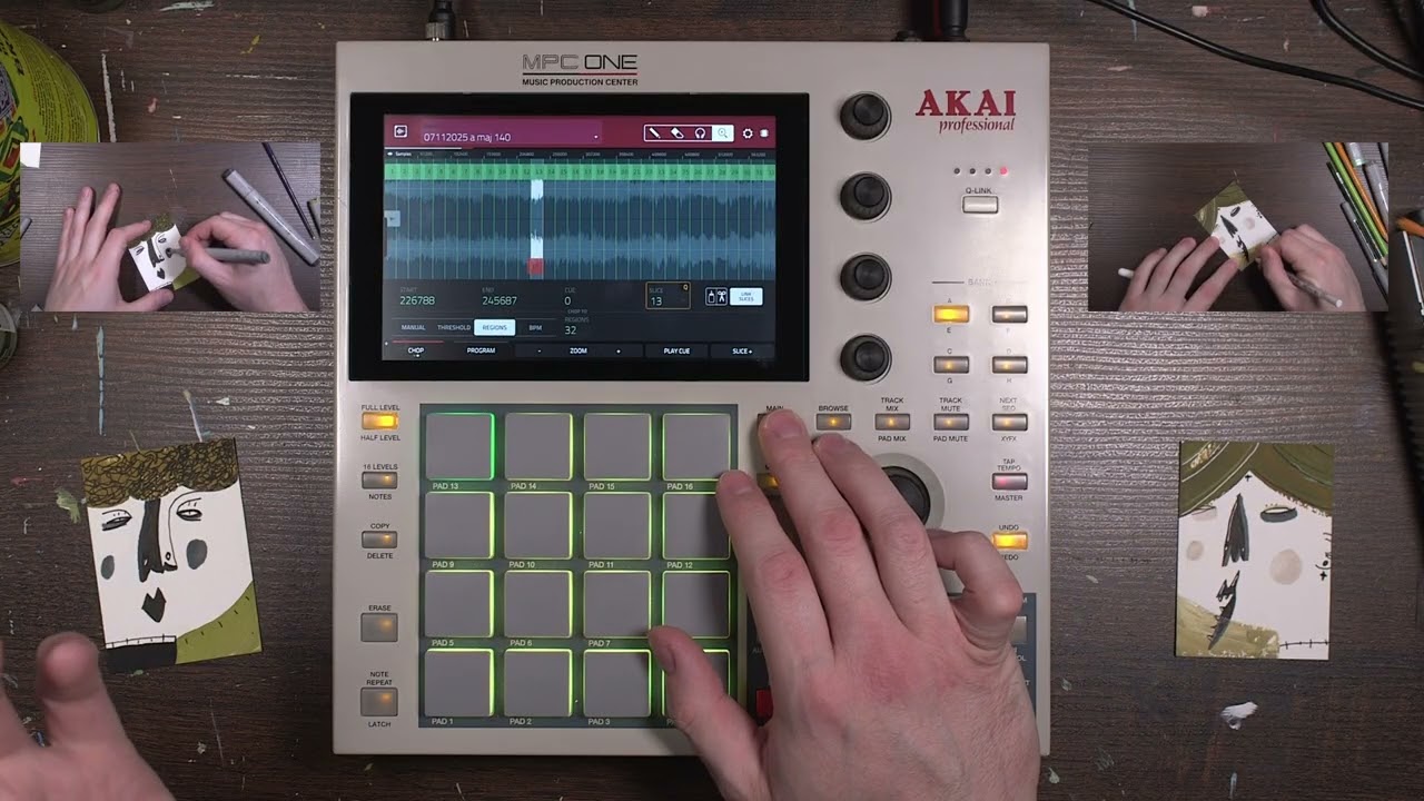 сэмплирование себя на mpc one + покраска