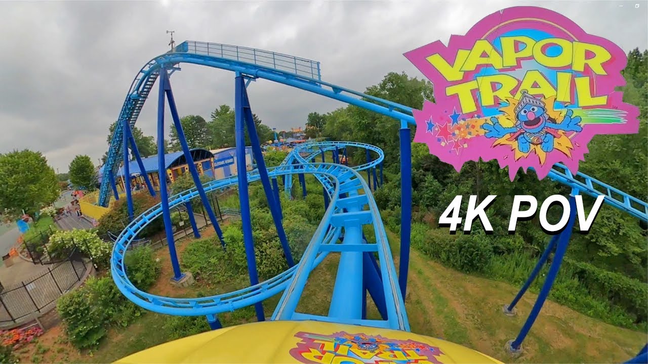 Vapor Trail (4K Front Seat POV)- Sesame Place, Langhorne, PA