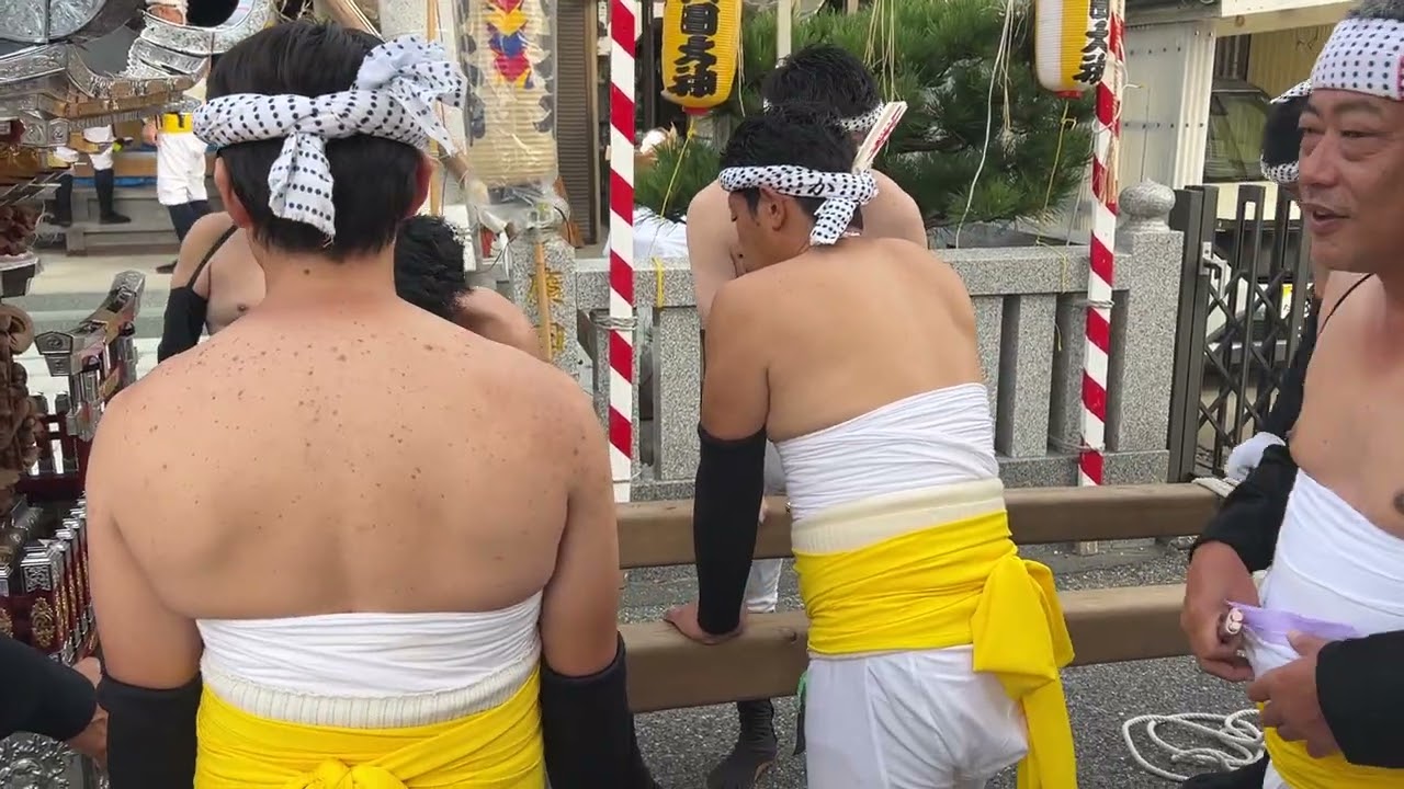 2025 大原はだか祭り 23日 2 廣田神社神輿組み