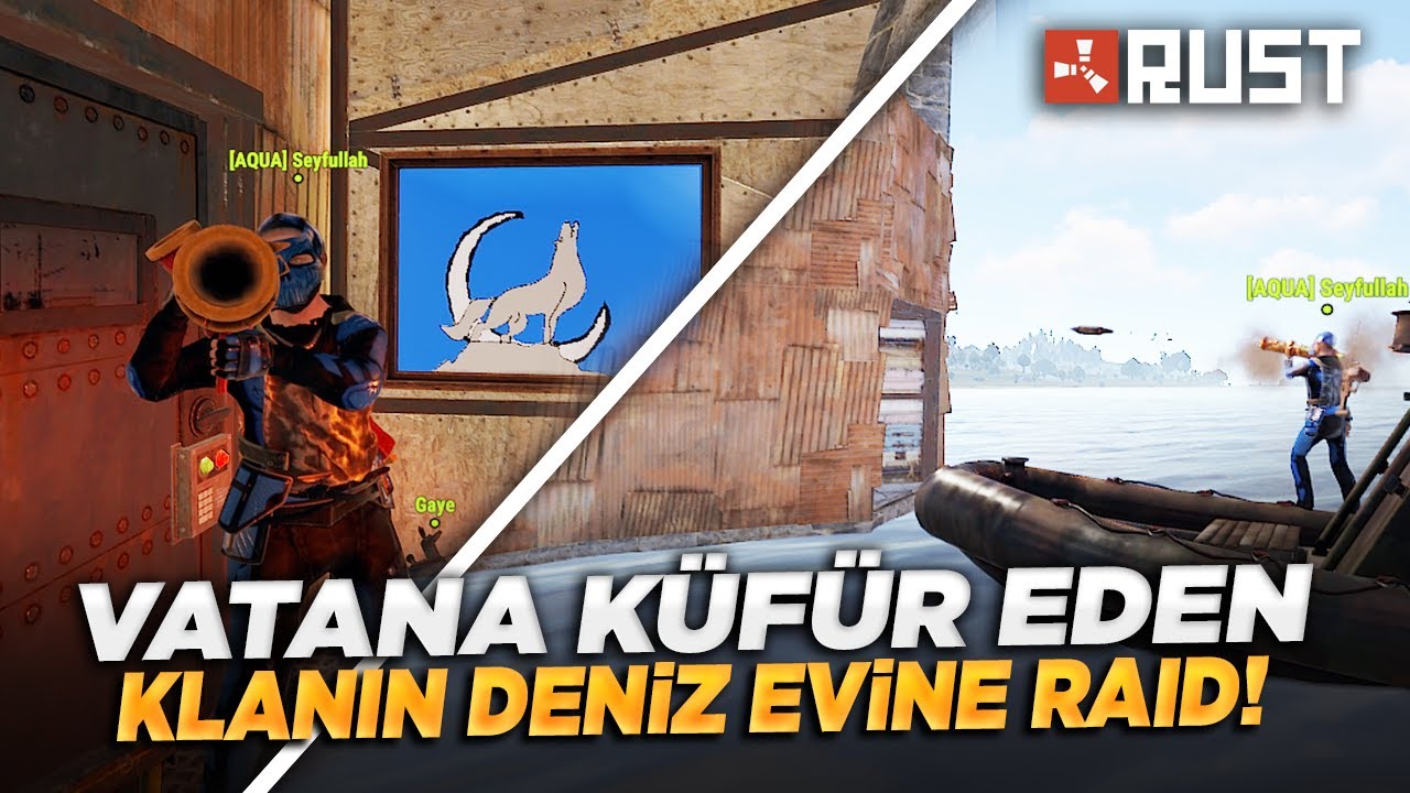 ATAMIZA KÜFÜR EDEN CLANIN  EVİNİ PATLATTIK ! (RUST BOZKURT RAİDİ)