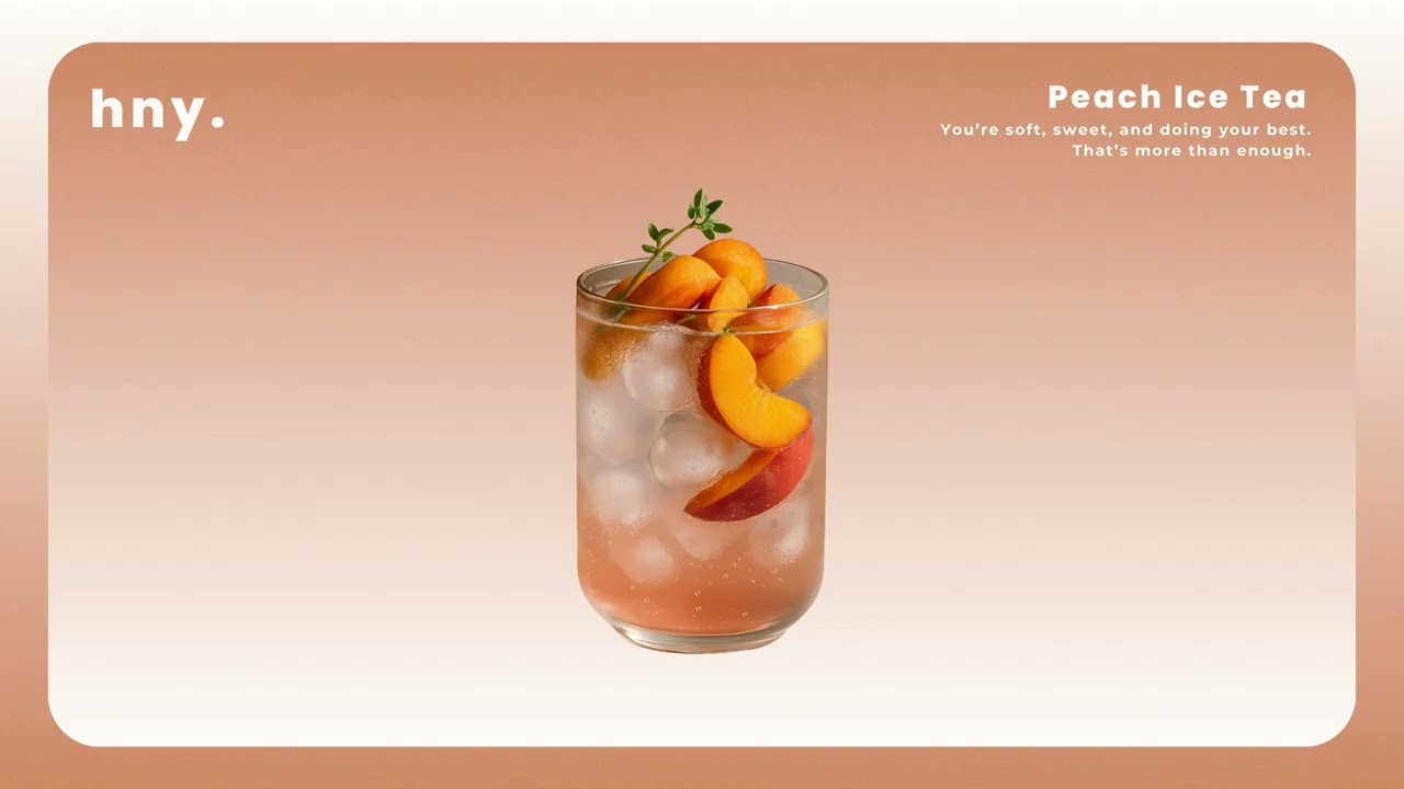 Peach Iced Tea. 𖦹˚₊‧