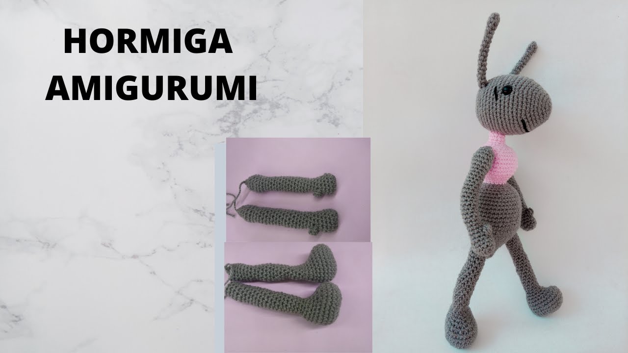 HORMIGA AMIGURUMI  TUTORIAL PASO A PASO_HORMIGA A GANCHILLO.